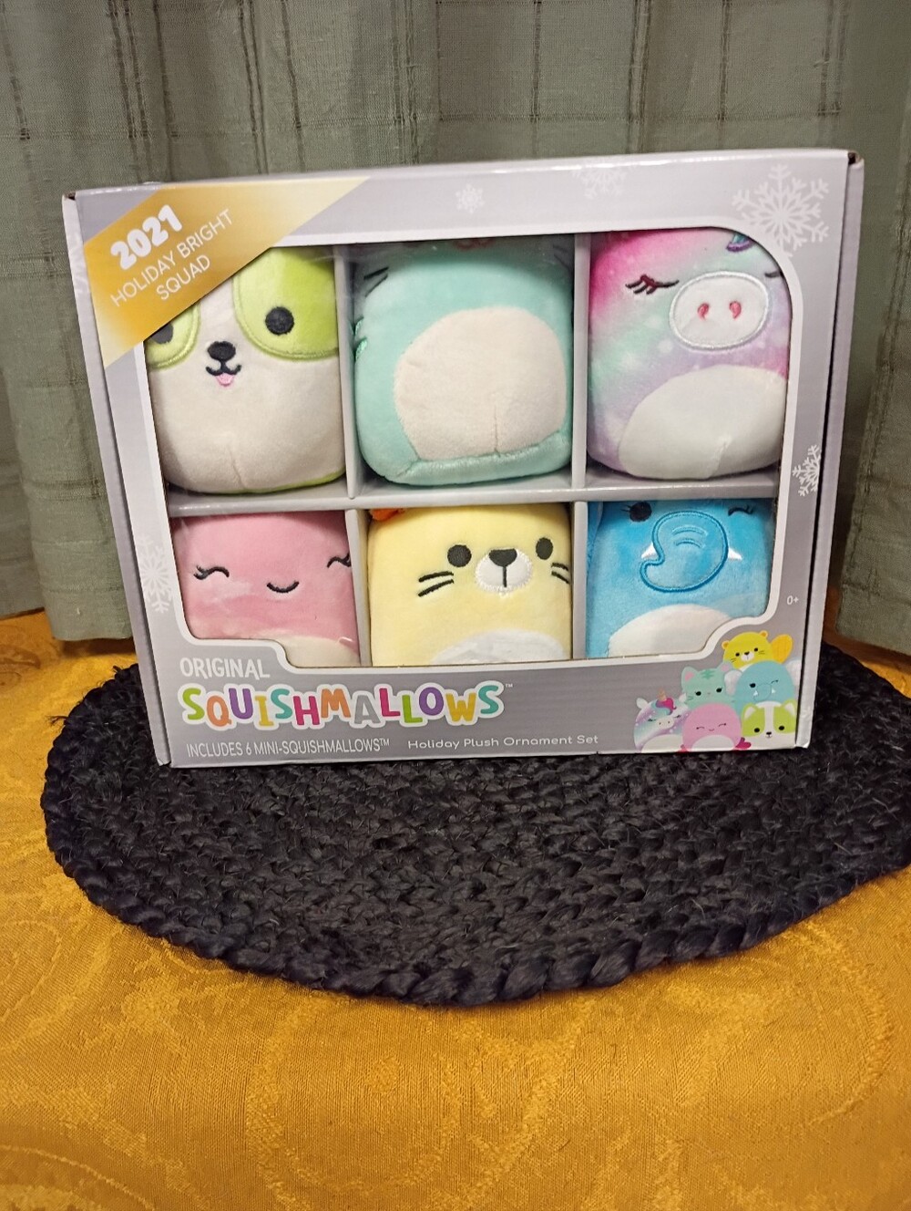 Original Squishmallows 2021  Holiday Plush Ornament Set - Multicolor (6 Pack)
